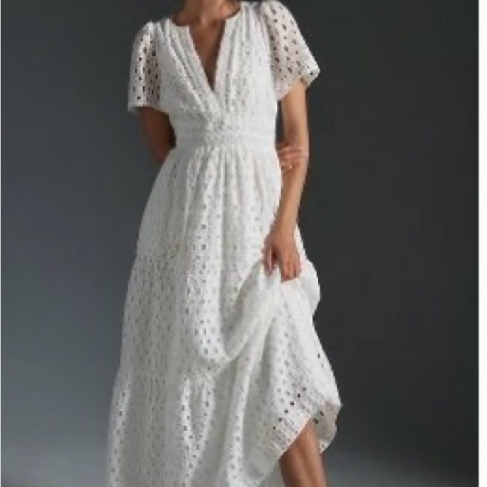 Anthropologie somerset dress new in White! Never worn still has tags